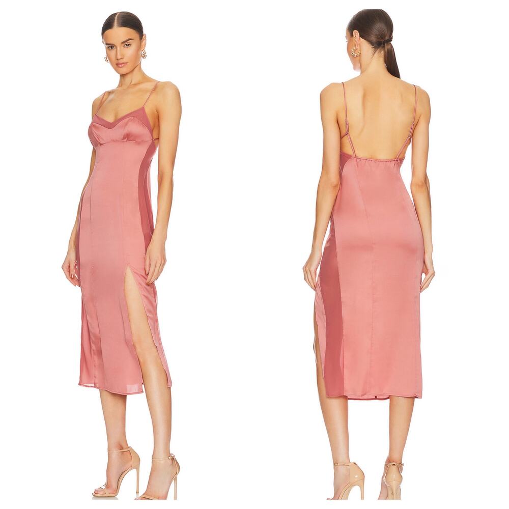 NEW Free People CIty Cool Midi Slip In Canyon Clay Open Back Sleeveless Small